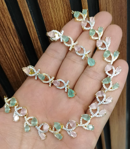 Multi Color Leaf Stones set New & Unique design