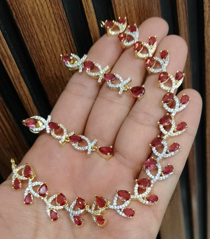 Multi Color Leaf Stones set New & Unique design